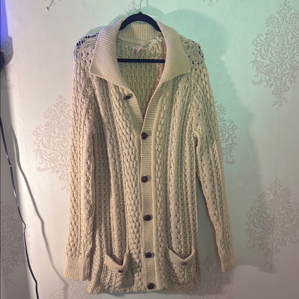 Women's Cream Knit Cardigan